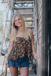 Malia Babydoll Tank | Black Combo | Free People
