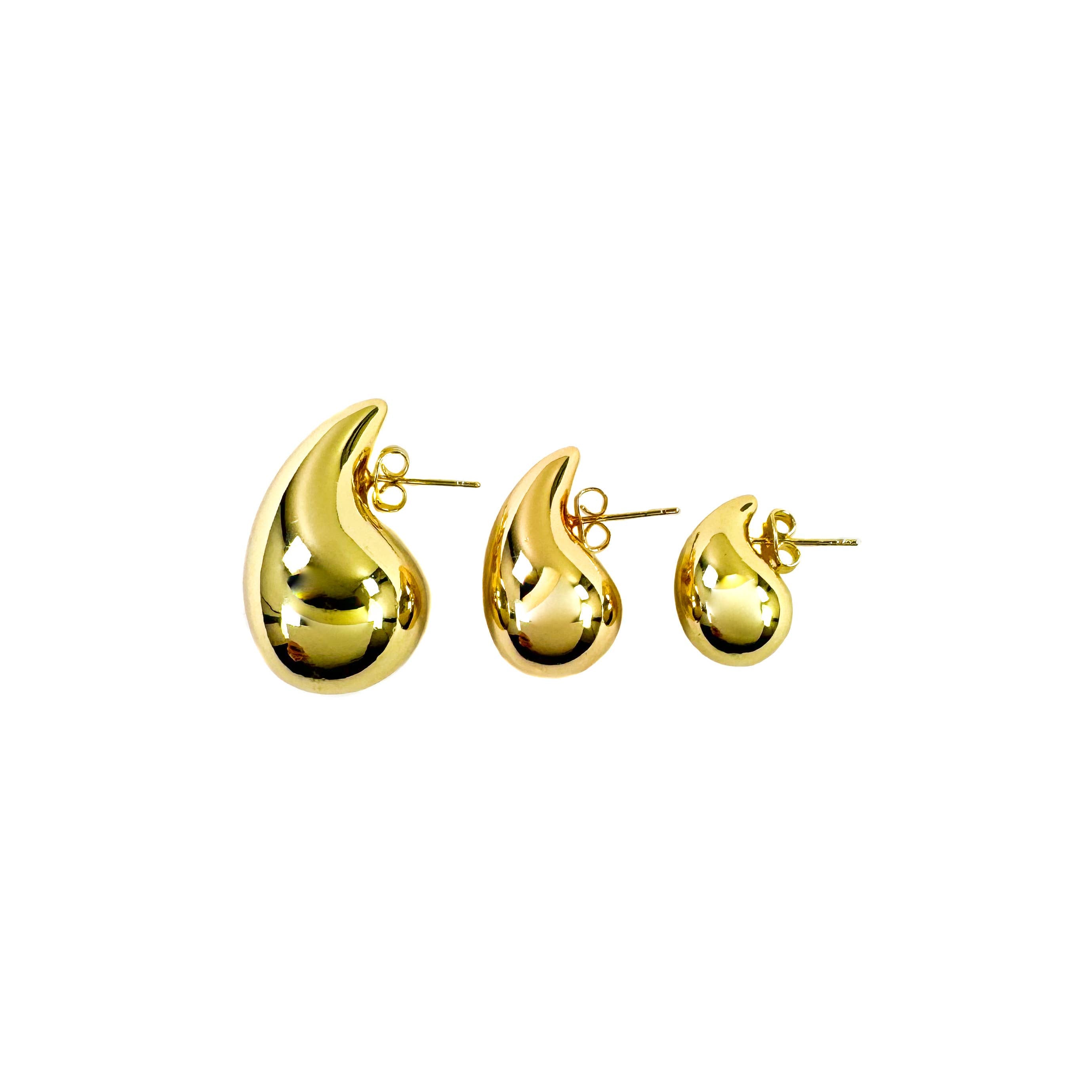 Teardrop Waterdrop Earrings 18k Gold filled- Silver filled: Large Gold Filled