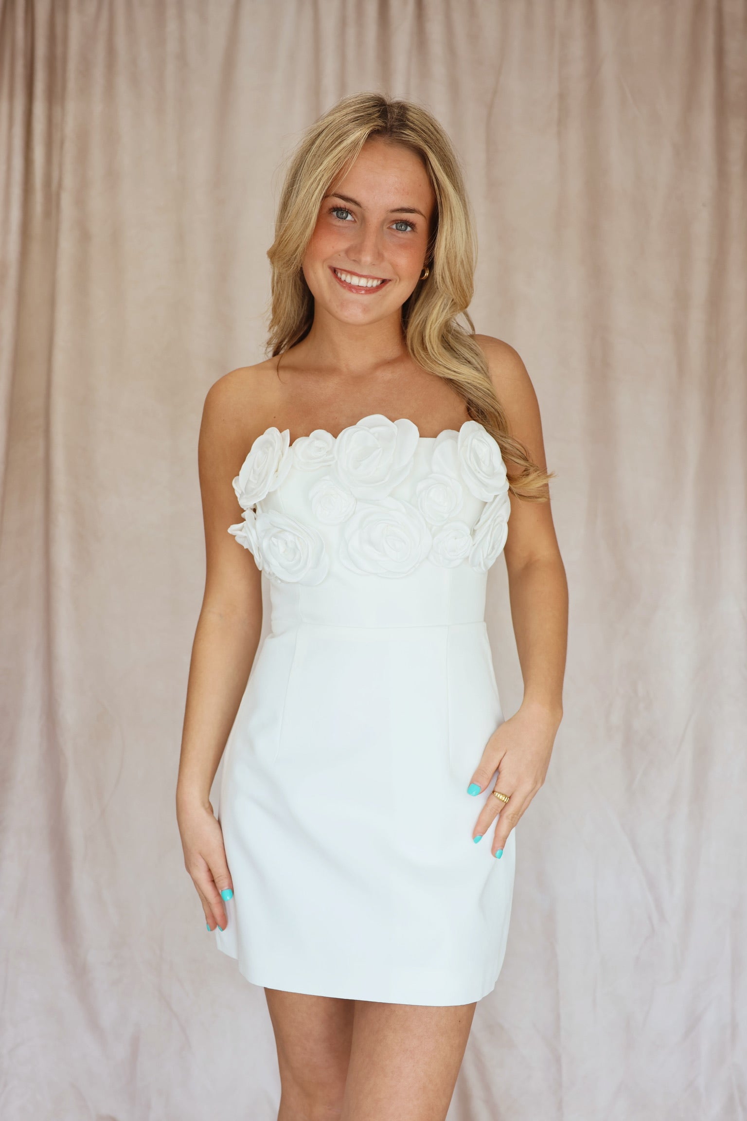 AVERIE MINI DRESS - IVORY