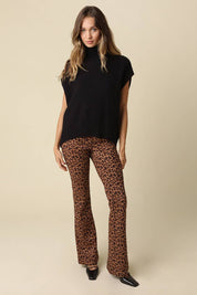 Grace Mock Neck Knit Sweater in Black