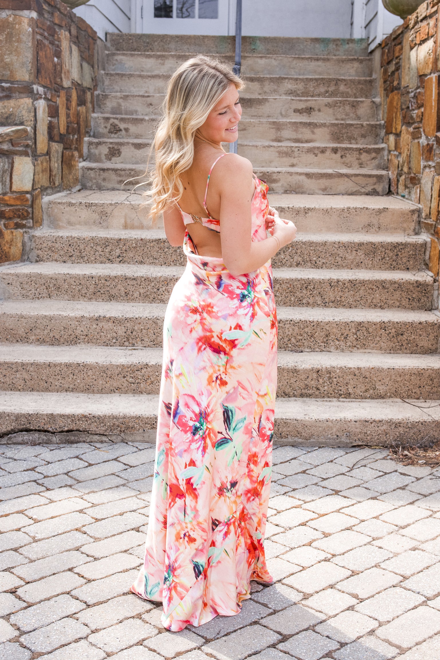 long coral dress Island Time Maxi Three Cords Boutique For an affordable and beautiful prom dress ASOS Design Cape Sleeve godet