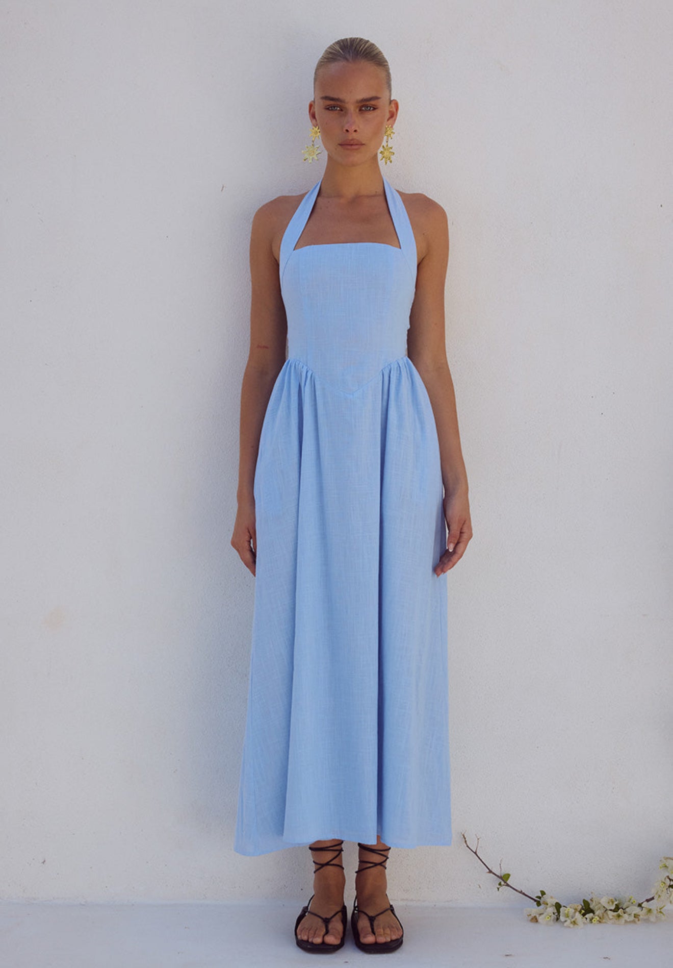 Locklea Midi Dress Ice Blue Locklea Midi Dress Ice Blue