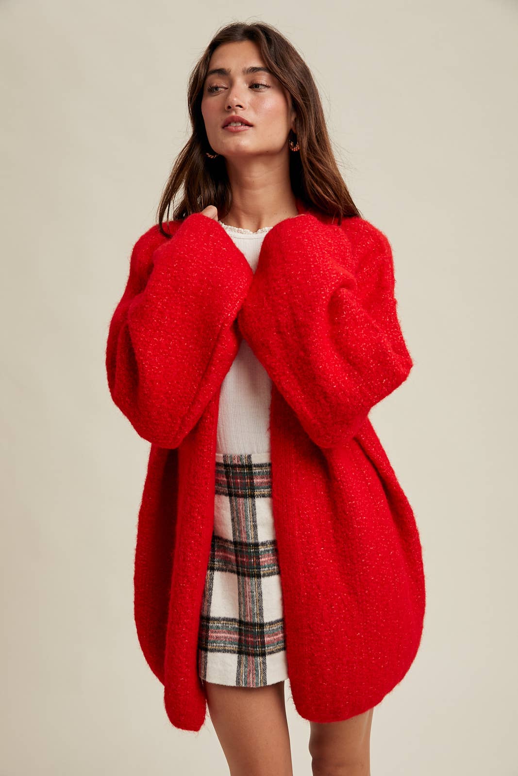 Cozy Cardi Red