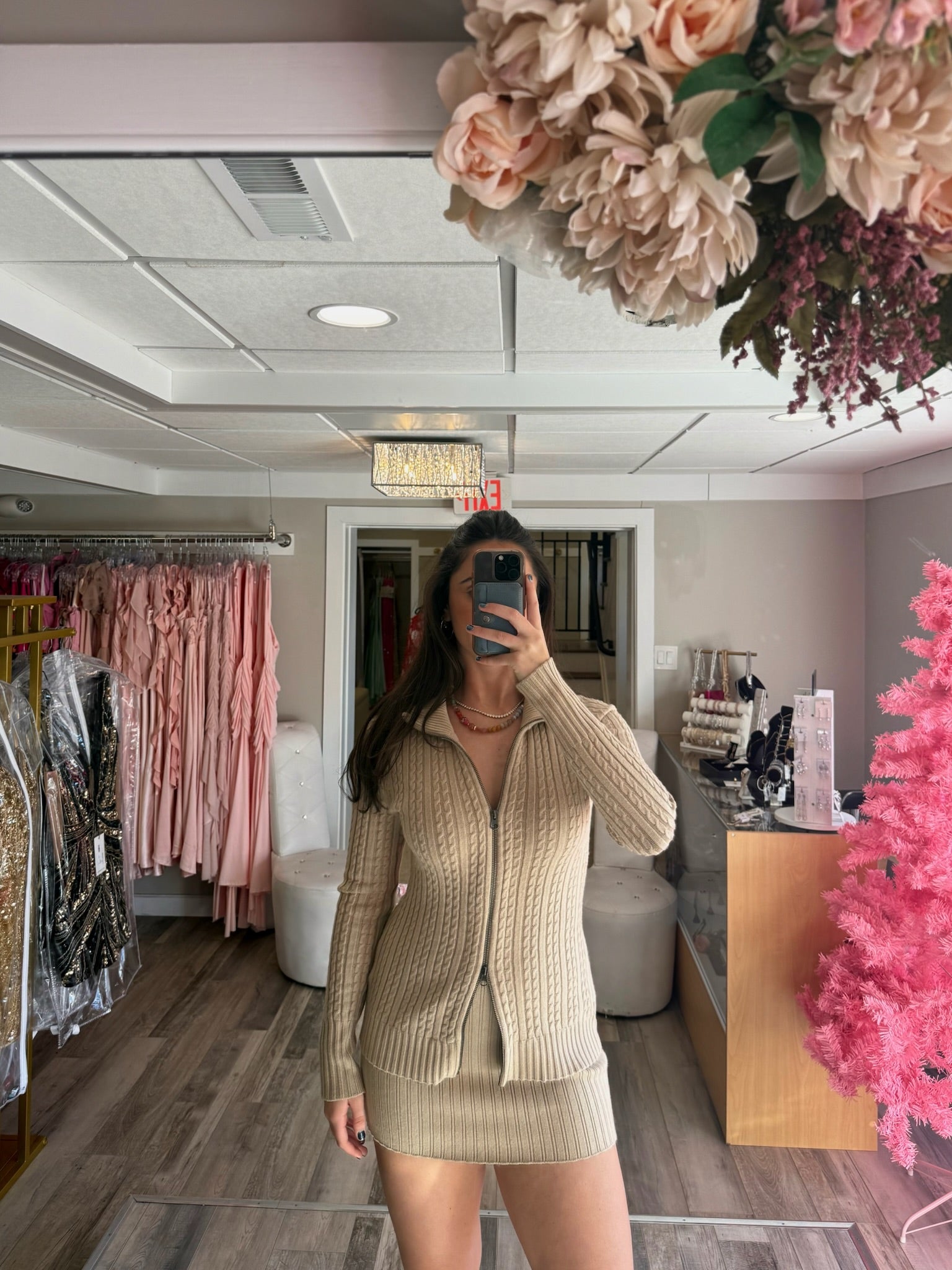 Eliza Mini Skirt Sweater Set