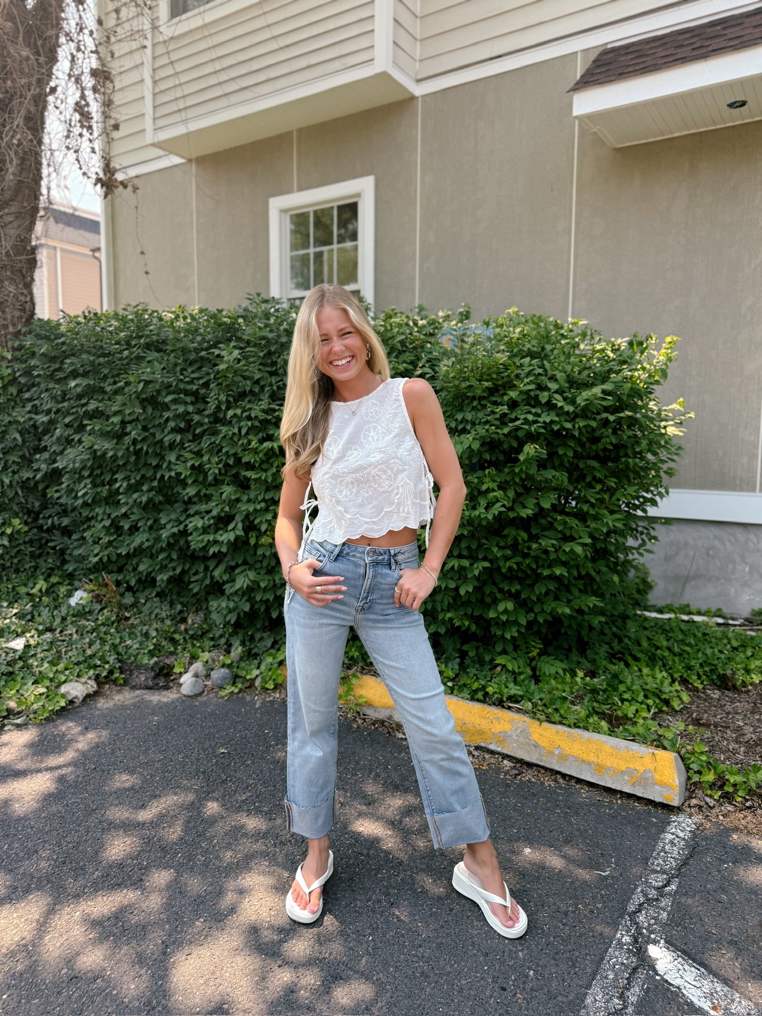 Ella High Rise Straight Jean
