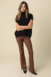 Grace Mock Neck Knit Sweater in Black