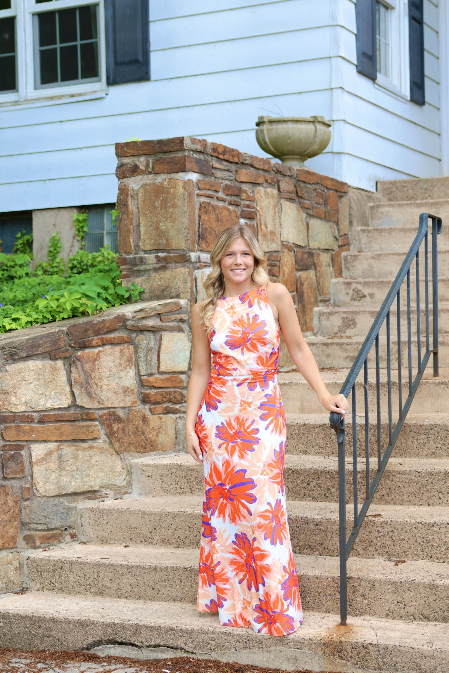 Flirty Florals Maxi Orange/Purple