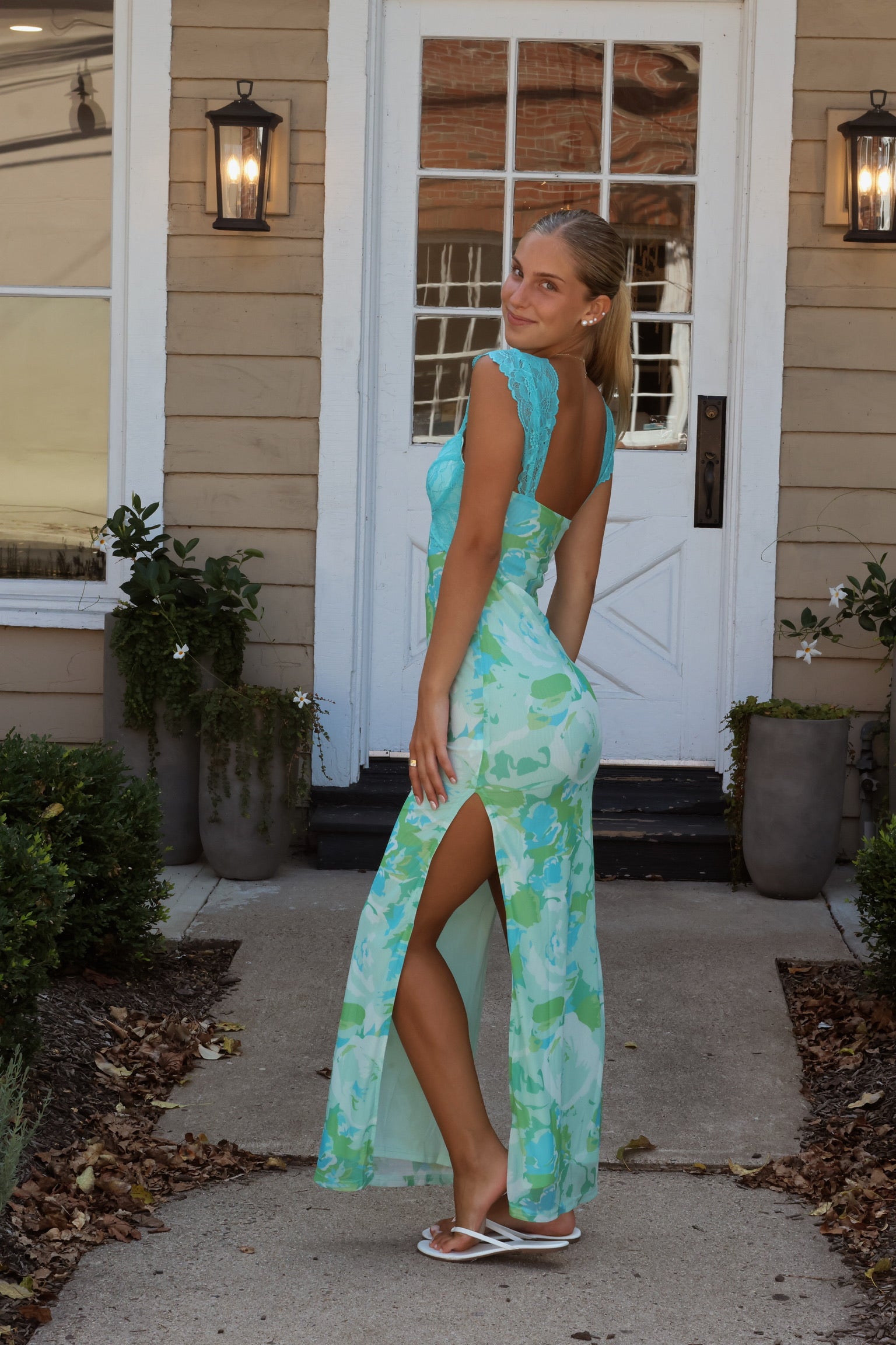 Mia Mesh Maxi Green-Blue