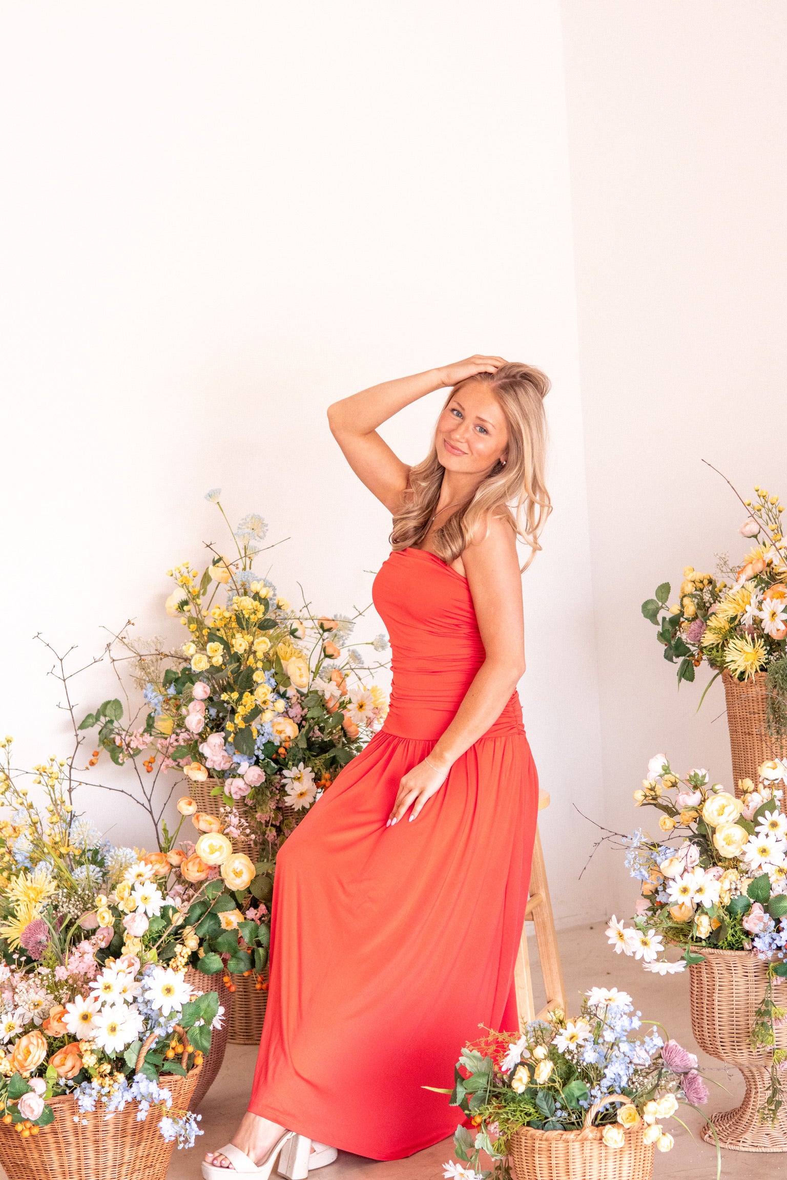 Santal Dress | Coral | NIA