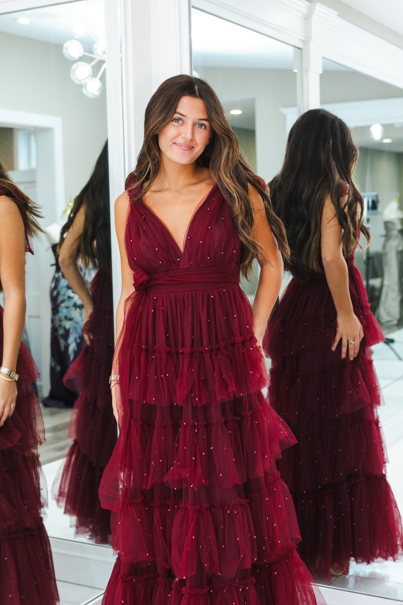 Breakfast at Tiffanys Maxi Burgundy