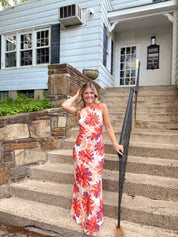 Flirty Florals Maxi Orange/Purple