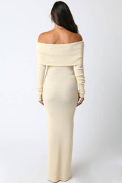 Tara Open Knit Dress: Ecru