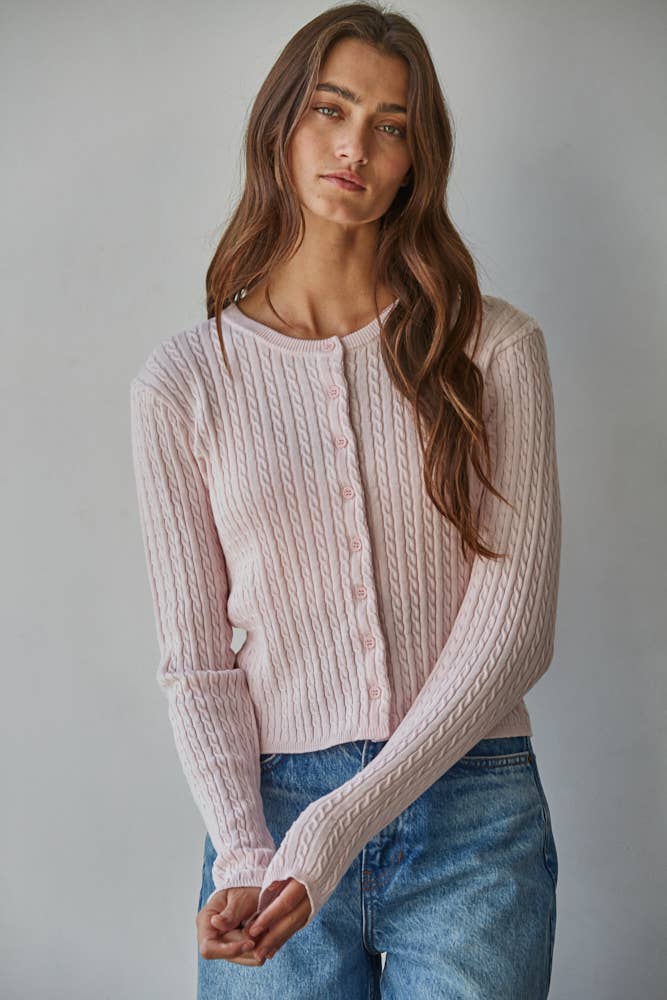 Current Obsession Cardi Ballet Pink