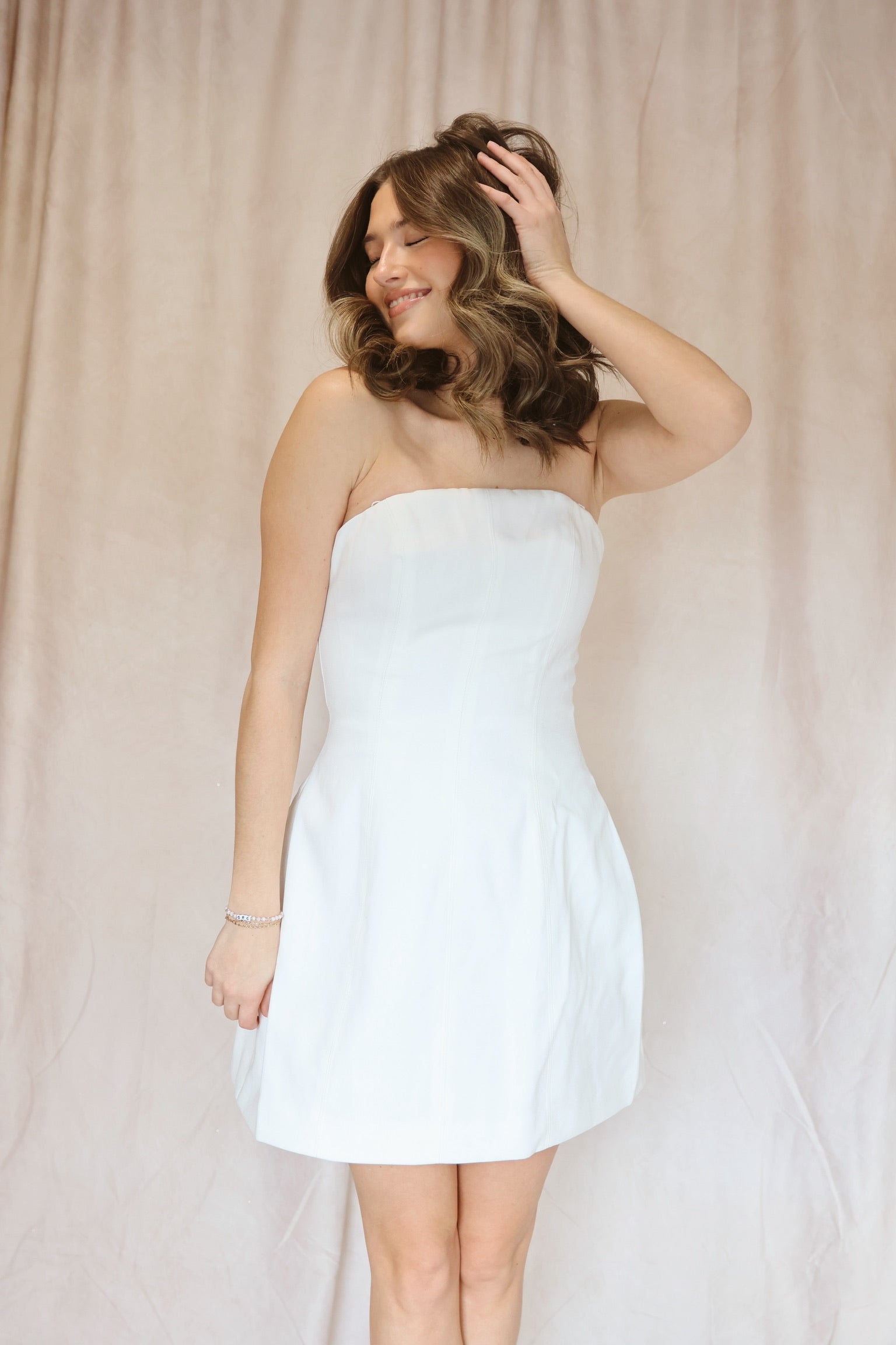 Geranium Party Dress Ivory By Elliatt