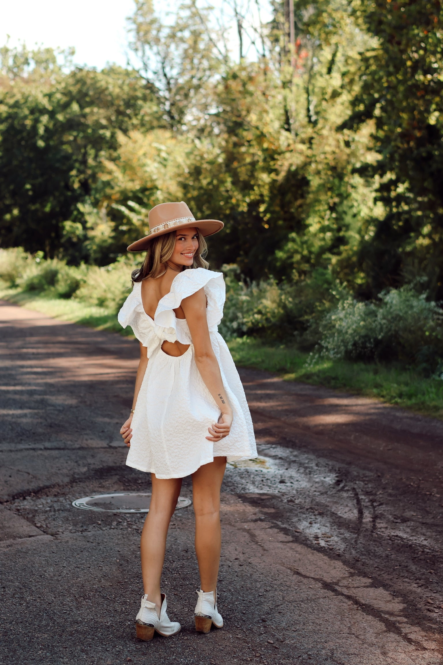 Poplin Mini Dress Ivory