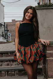 Tinsel Kiss Mini in Red Plaid Combo