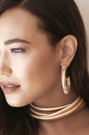 Your Essential Flex 18k Gold Plated Hoops: 18k Gold Plated / One Size