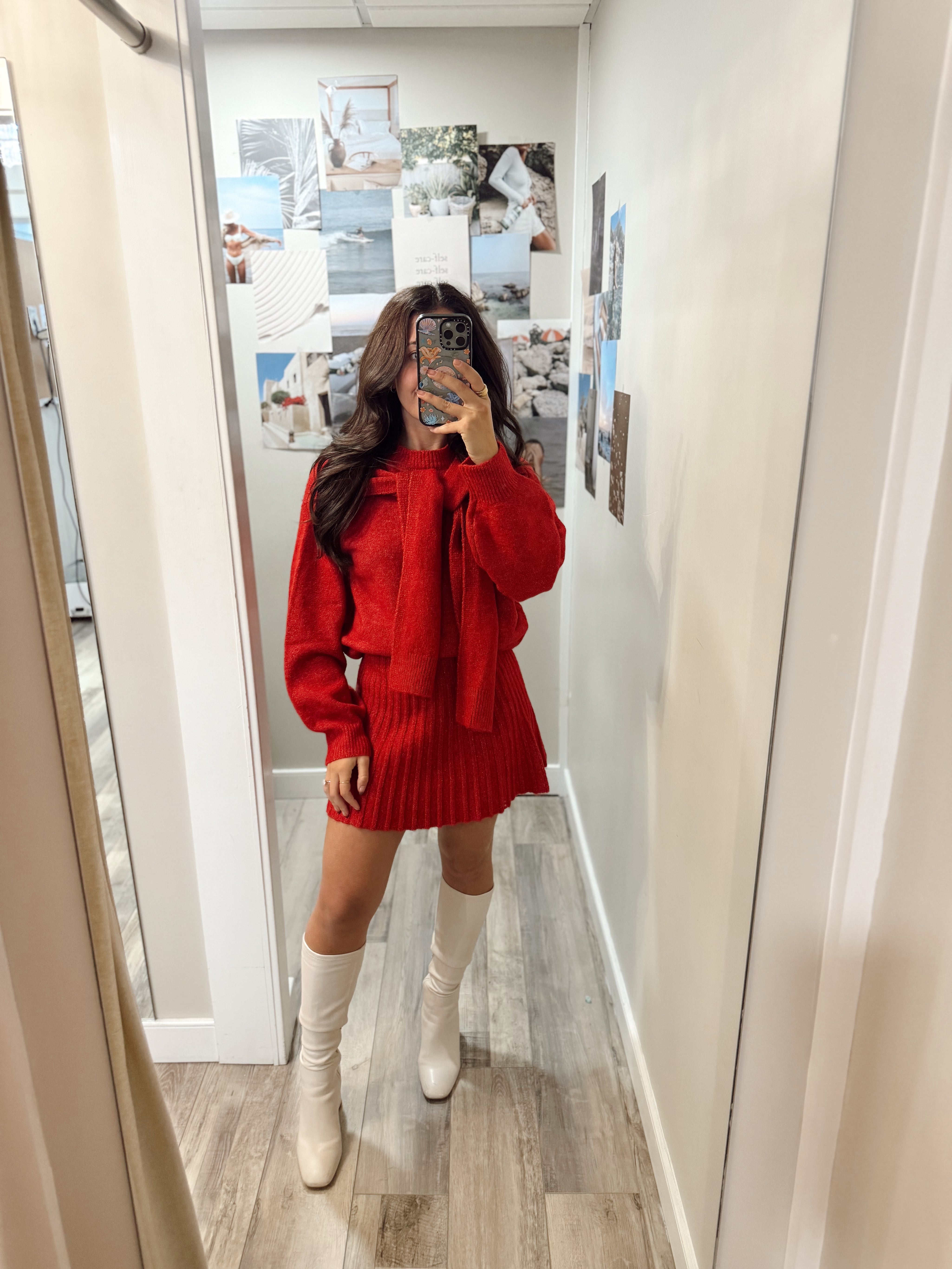 Holly Sweater Set Red