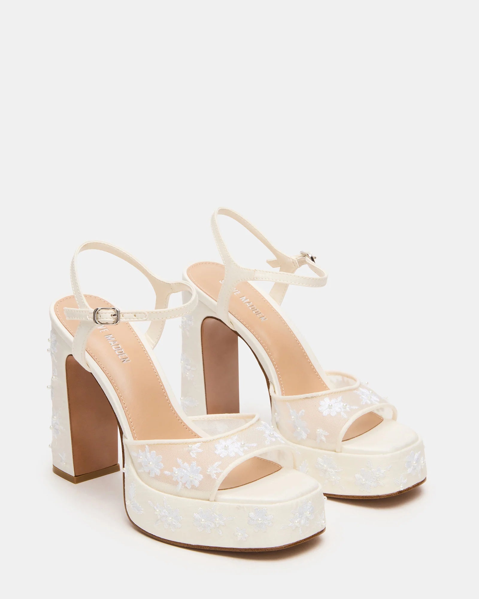 LIANDRA EMBELLISHED WHITE MESH | Steve Madden