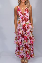 Rayne Ruffle Maxi Pink Floral