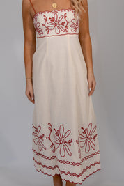 Coastal Chic Maxi Oat/Red