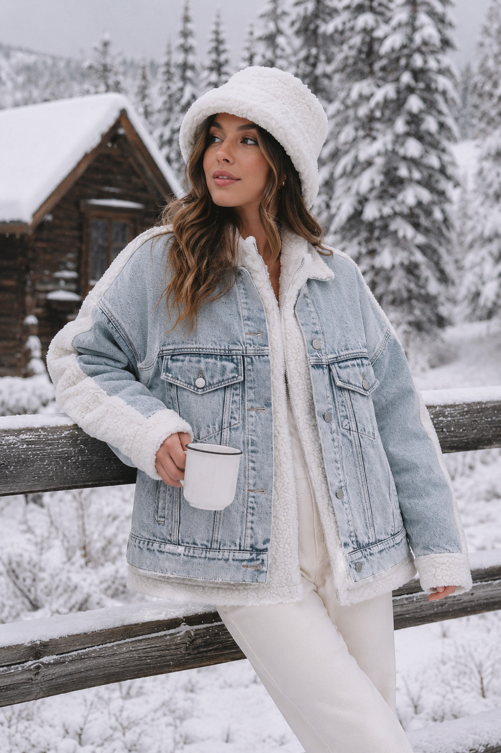 Aspen Denim Sherpa Jacket