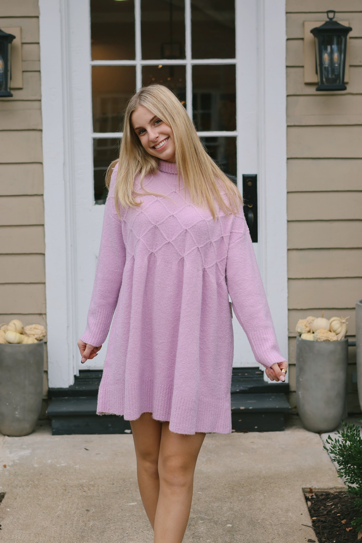 Jaci Sweater Dress Lavender - Main Image