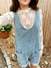 Maxwell Denim Romper Woven