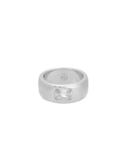 Emerald Cut Treasure Ring: Clear Crystal with 18k Gold Plating