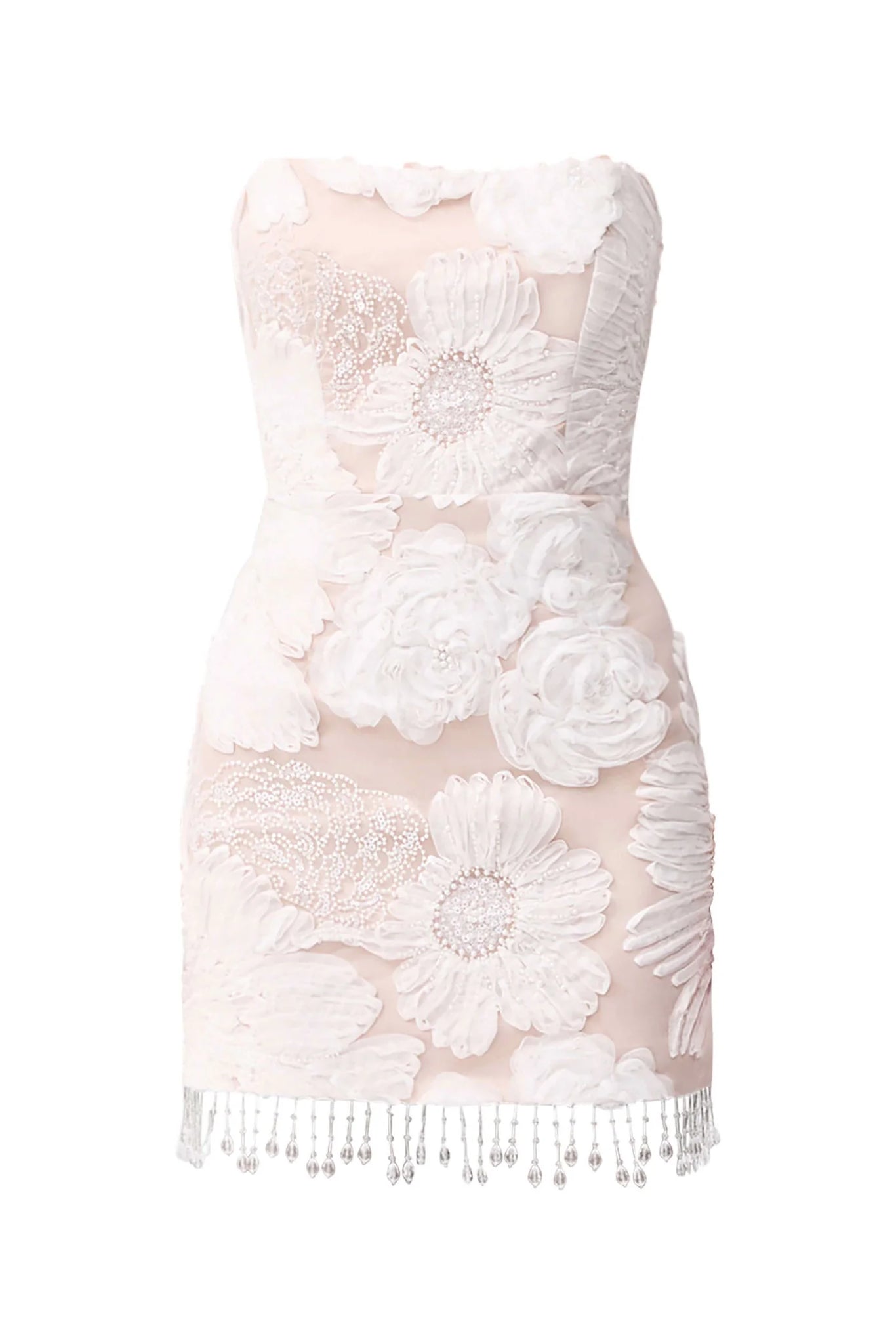 Roxana Strapless Mini Dress in White XS Roxana Strapless Mini Dress in White XS