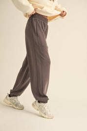Super Soft Air Scuba Low Rise Jogger Pants: Chocolate