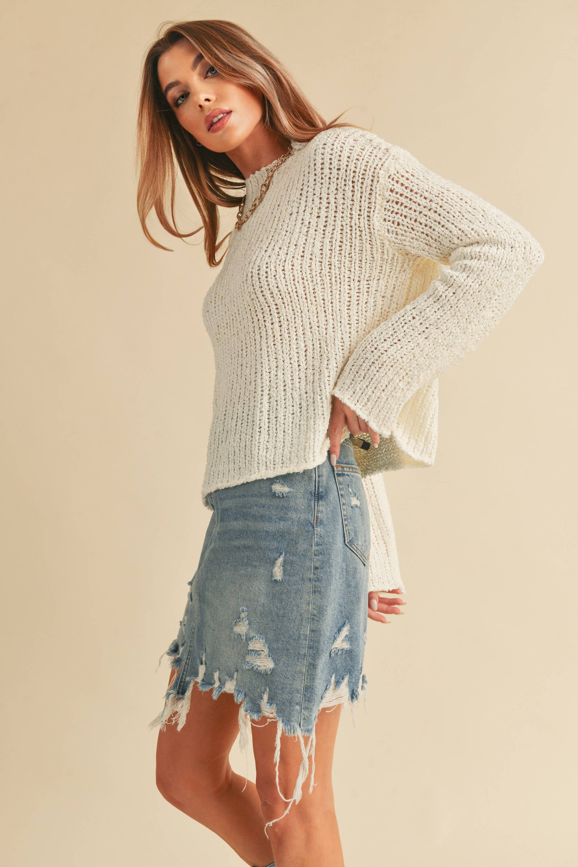 Shilo Sweater White Knit