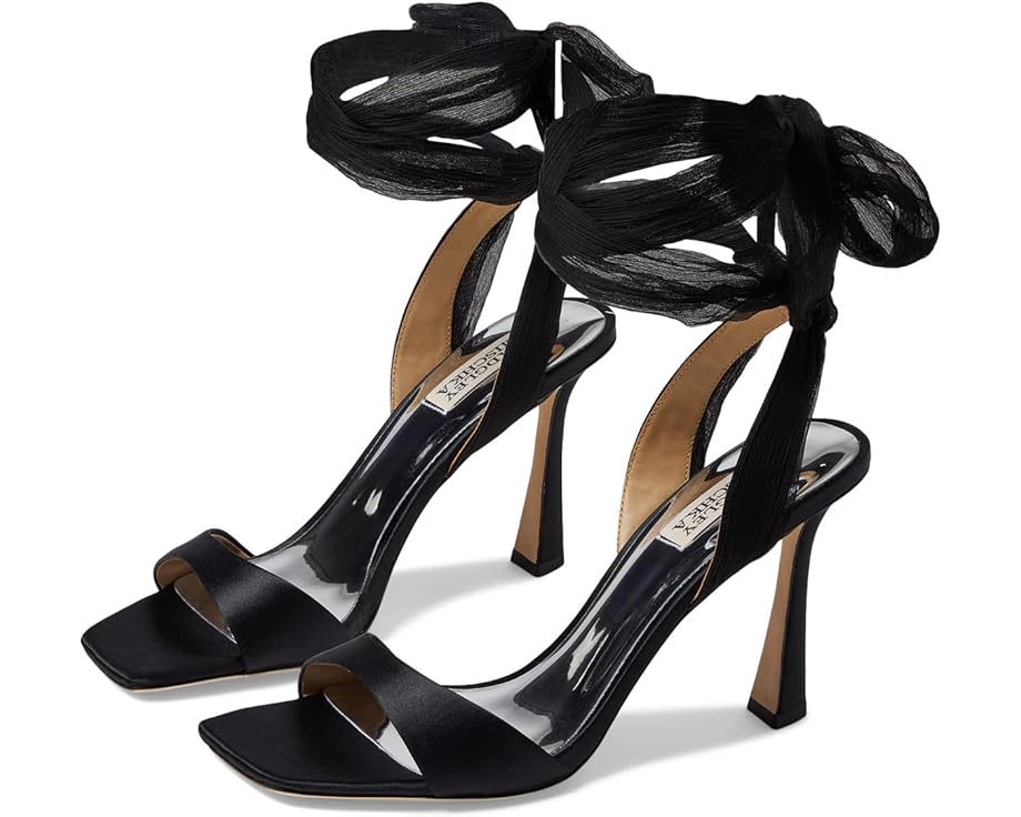 Primrose Gauze Wrap Heel Black