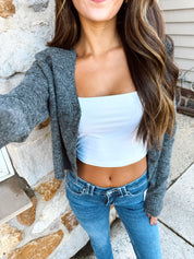School Girl Cardi Charcoal Heather FP