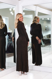 Indira Gown by Elliatt in Black/Gold
