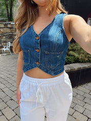 Rebel Dark Denim Vest