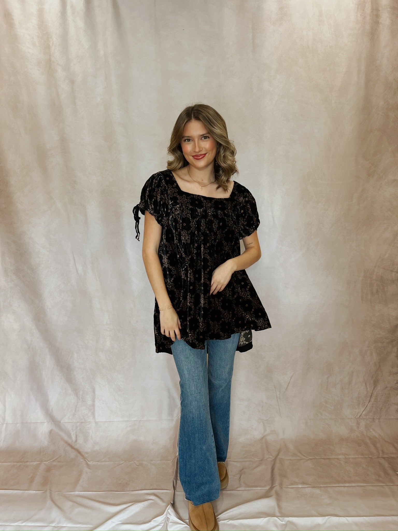 Velvet Summer Camp Tunic Black Combo FP