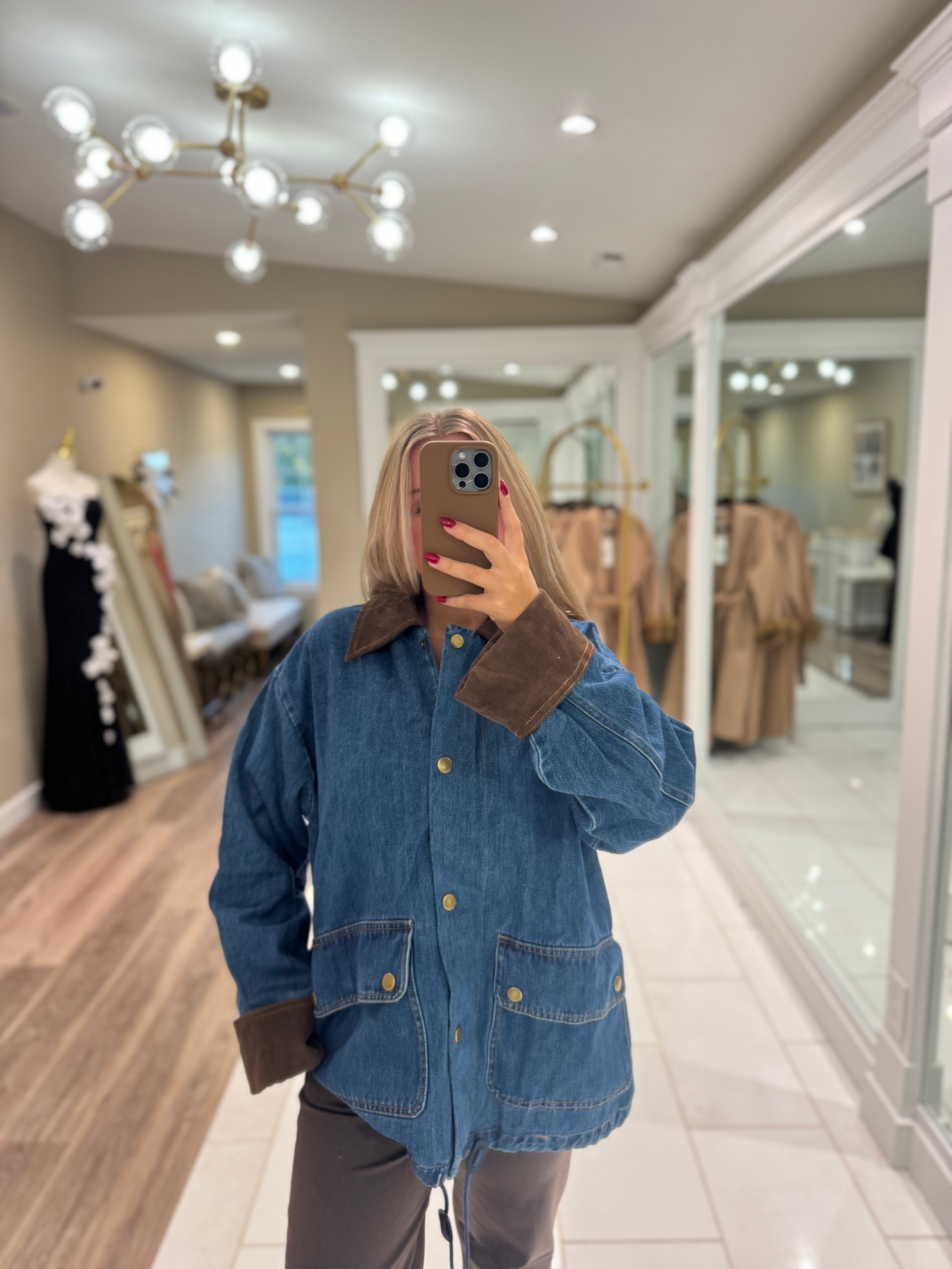 Ride at Dawn Denim Jacket with Contrast Collar
