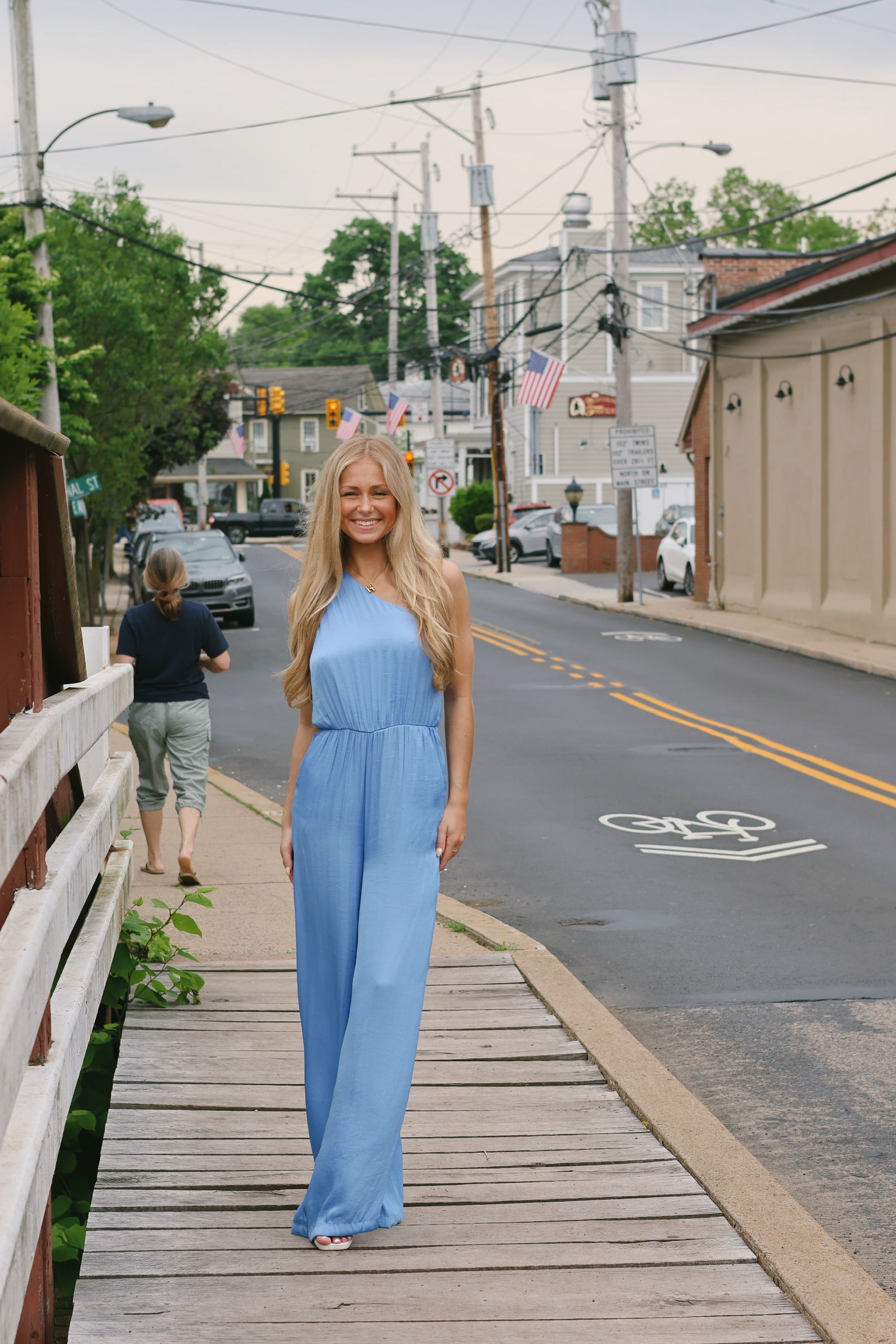 Adele Jumpsuit Azure Blue – Giana Rose Couture