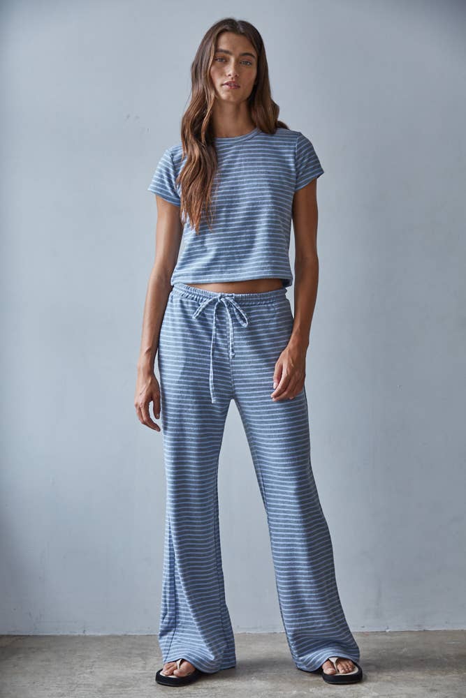 Grover Striped Set Grey Blue