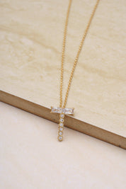 Mixed Crystal Initial 18k Gold Plated Necklace