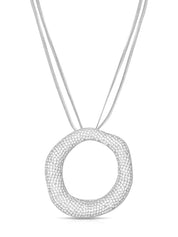 Open Circle Pavè Necklace