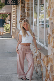 Days End Linen Pull On Pants | Sand Dollar | Free People