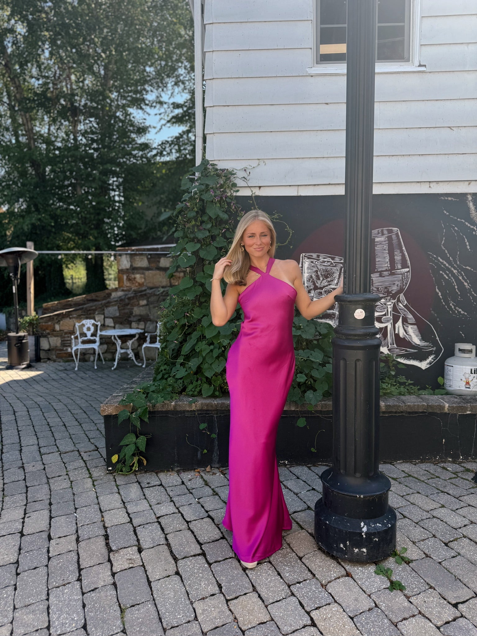 CHARA MAXI DRESS- MAGENTA S