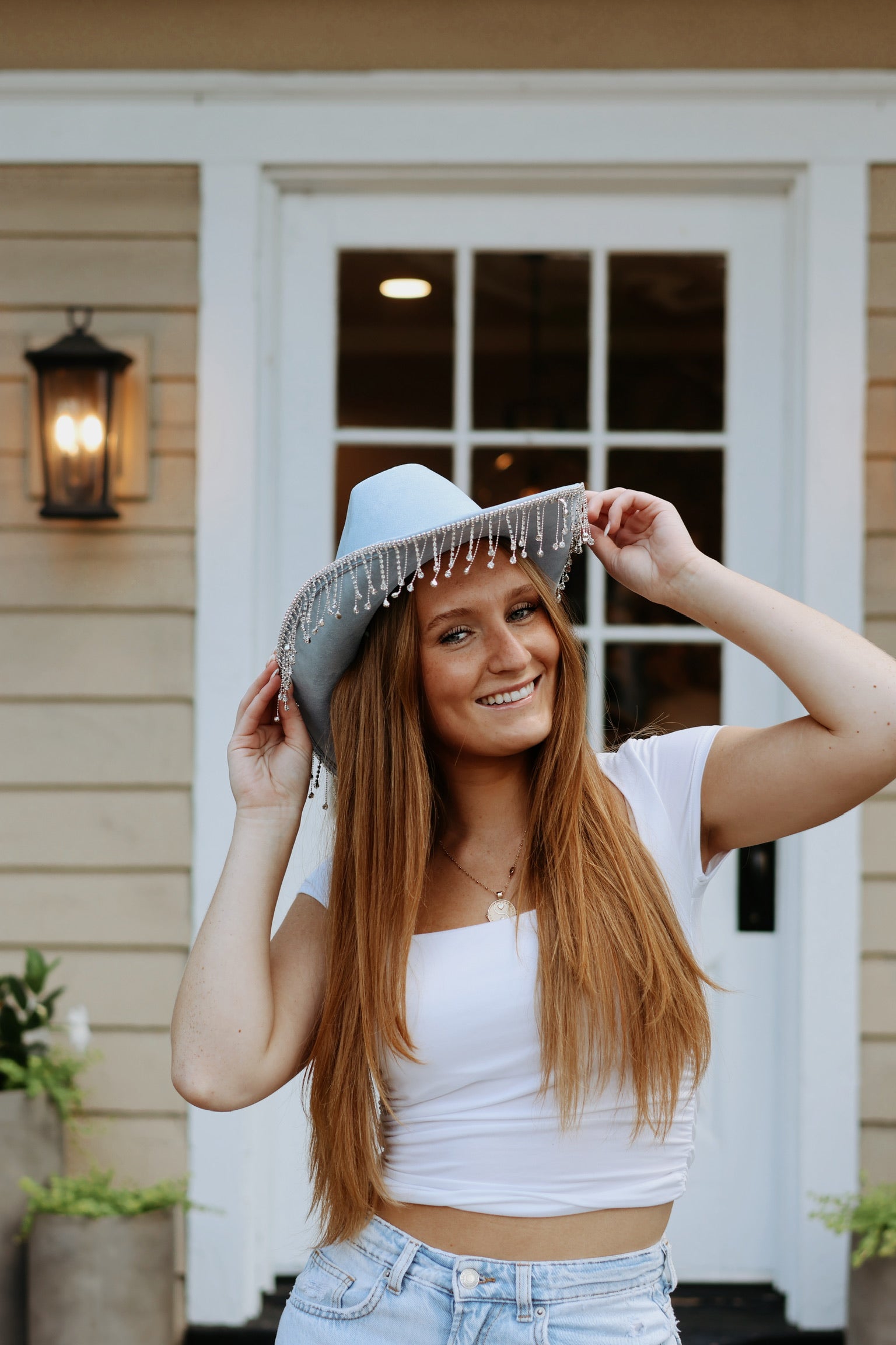 Rhinestone Fringe Cowgirl Hat