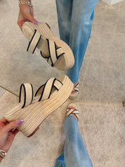 Palm Beach Sandal in Natural Linen by Matisse