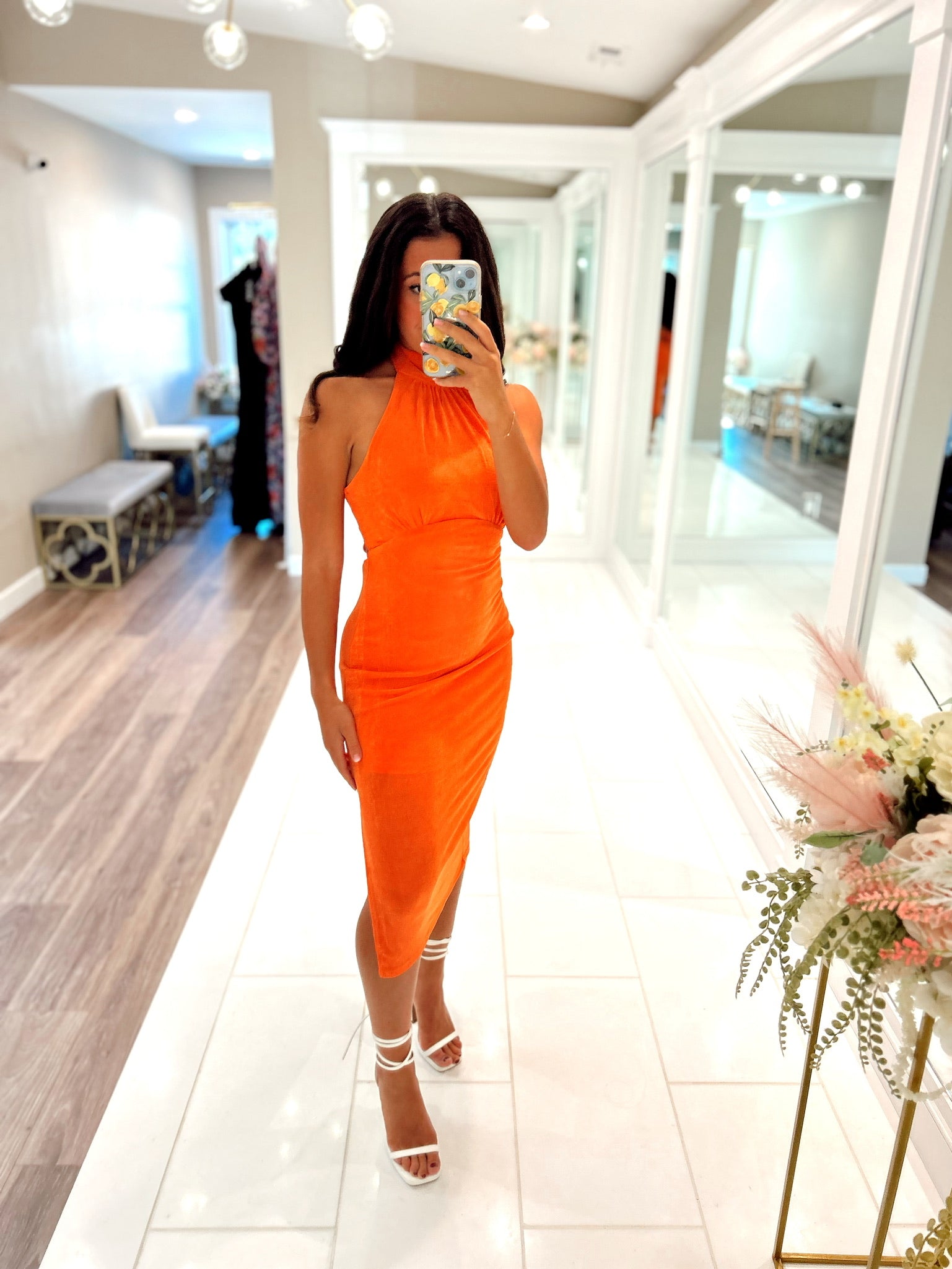 Stay With Me Midi Orange