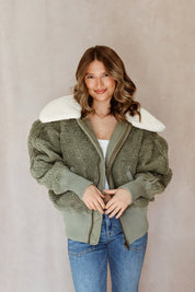 Cozy Up Cardi Crystal Kelp Combo FP