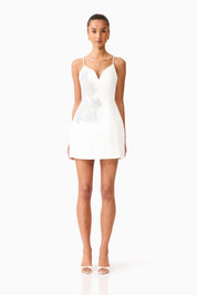 Stella Tulip Mini Dress in White by Elliatt