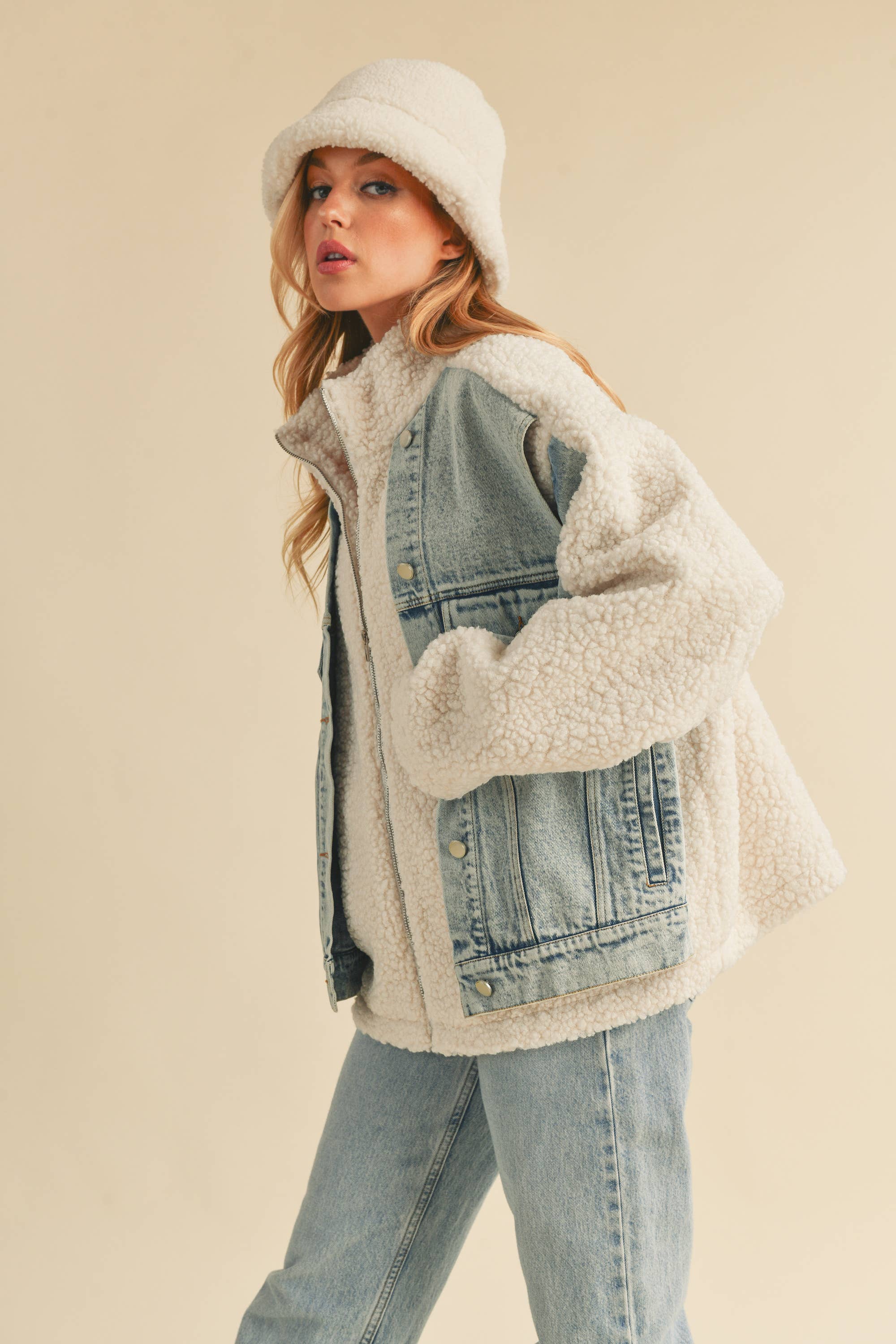 Aspen Denim Sherpa Jacket